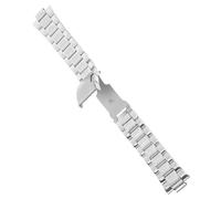 Amosfun 22mm Stainless Steel Watch Strap Metal Band with Curved Ends and Single-sided Folding Clasp for Men Watches Suitable for Casual Attire and Outdoor Use
