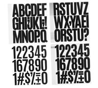 Amosfun 24 Sheets Vinyl Alphabet Stickers Large with Numbers and Punctuation Self-Adhesive Black Letter and Number Decals for Mailbox Cars Window Door DIY Crafts and Signage