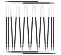 Amosfun 24pcs Black Gel Pen Refills for Office and Home Use with Fine Point Writing Ink Suitable for Students and Professionals Replacement Plastic Pen Parts for Smooth and Fast Drying
