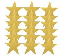 Amosfun 24pcs Gold Glitter Star Cutouts Handmade Paper Decorations for Classroom Bulletin Boards Wedding Party DIY Craft Supplies