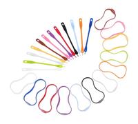 Amosfun 24pcs Silicone Wine Glass Markers with Stretchable Rings and Charms Colorful Drink Identifiers for Stemmed and Stemless Glasses Reusable Wine Bottle Tags for Parties and Bars