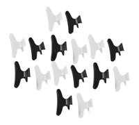 Amosfun 24pcs Small Hair Clips for Women, Chic Plastic Styling Claw Hair Clips with High Spring and Strong Grip, for Washing Face and Deposition Mask, Elegant White Hairpins