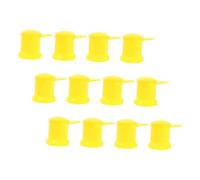 Amosfun 24pcs Yellow Wheel Nut Indicators Plastic Lug Nut Covers for Commercial Trucks Anti-Vibration Screw Caps Weather-Resistant Loose Alert for Enhanced Vehicle Safety
