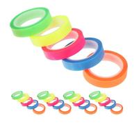 Amosfun 25 Rolls Removable Highlighter Tape for Teachers and Professionals, Pet Material Fluorescent Colour Coding, Residue-Free Marking Tape for Studying and Planner Accessories