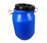 Amosfun 25l Large Capacity Blue round Food Storage Jar with Lid and Handle Multifunctional Use Hdpe Extra Thick Food Grade Plastic Fermenting Bucket for Household Ingredient