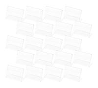 Amosfun 25pcs Acrylic Sign Holders L-shaped Table Tents 90x60mm Small Display Stands for Office, Retail, and Event Table Signage