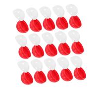 Amosfun 25pcs Round Vending Capsules for Gumball Machines Fillable Plastic Balls in Classic Red and White Safe Interactive Surprise Containers for Christmas Party Favors and Claw Machines