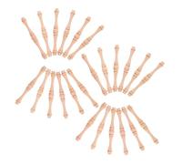 Amosfun 25pcs Unpainted Wood Stair Balusters European Style Carved Solid Wood Spindles for Crafting Furniture Home Decor Chair Replacement with Natural Grain and Gourd Shape for Safety and