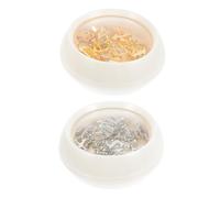 Amosfun 26 Letters Metal Nail Art Charms Set, 2 Boxes Gold Silver Alloy Rhinestone Letters, 3d Fingernail Stones for Manicure Decoration and Nail Accessories in Beauty Care