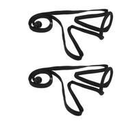 Amosfun 2pcs Adjustable Microphone Holder Neck Hanging Mic Clamp Black Plastic and Metal Stable High Stability Portable Design for Musicians and Stage Performers on The Go Performances