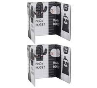 Amosfun 2pcs Aluminum Foil Oil Baffle Plates Cute Bunny and Cactus Design, Heat Insulation Splash Guards for Kitchen Stove, Oil Proof Cooking Splatter Baffles for Home Use