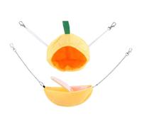 Amosfun 2pcs Banana Shape and Pineapple Shape Hamster Beds, Creative Cotton Velvet Hanging Hammocks for Chinchillas and Hamsters, Easy to Clean and Wash, Pet Supplies for Small Animal