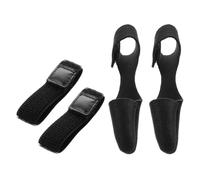 Amosfun 2pcs Black Fishing Rod Straps Hook and Loop Closure, Stretchy Professional Tackle Ties for Securing Spinning and Baitcasting Rods, Suitable for Fishing Gear Organization and Travel