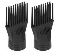 Amosfun 2pcs Black Universal Hair Dryer Comb Attachment Nozzle Concentrator Blow Dryer Part for Straightening and Detangling Hair Salon Styling Tool