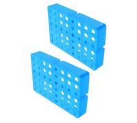 Amosfun 2pcs Blue Plastic Grid Pallet Floor Platform with Interlocking and Heavy Load Stability Features, for Warehouse Stacking, Basement Storage, and Garage Organisation