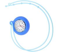Amosfun 2pcs Blue Silicone Nurse Pocket Hanging Watch Quartz Round Watch for Nurses and Doctors Cute and Portable Design for Medical Professionals