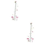 Amosfun 2pcs Boys and Girls Height Sticker Height Chart Growth Ruler for Wall Decor Cartoon Design for Boys Bedroom Wallpaper and Wall Art Decorations