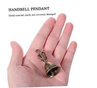 Amosfun 2pcs Brass Mini Bell Keychain Charms for DIY Crafts Handheld Pendant Ornaments Retro Color Decorative Bag Accessories Necklace and Phone Decoration
