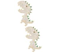 Amosfun 2pcs Cartoon Dinosaur Brooch Pin for Women Decorative Accessory for Sweaters Costumes and Bags Jewelry for Parties Weddings and Everyday Wear
