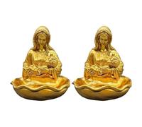 Amosfun 2pcs Catholic Holy Water Font Virgin Mary Resin Wall Mounted Decor