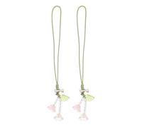 Amosfun 2pcs Cell Phone Lanyard Hanging Chain for Teens Women Comfortable Touch Prevents Loss Alloy Glazes Acrylic Fashion Flower Orange Gifts for Friends Birthday Christmas