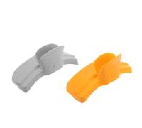 Amosfun 2pcs Clip-on Pot Edge Pouring Funnel with Spill-proof Strainer, Reusable Silicone Kitchen Food Colander for Soup, Pasta, Meat, and Vegetables, Suitable for Pots and Pans