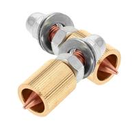 Amosfun 2PCS Copper Alloy Dent Puller Chuck for Automotive Sheet Metal Repair Secure Grip Welding Collet Clamp Head Precision Car Body Panel Fixing Tool for Workshop Use