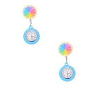 Amosfun 2pcs Creative Pocket Watch Lovely Fob Watch Retractable Hanging for Women for Nursing Shifts