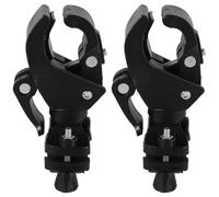 Amosfun 2pcs Crutches Holder Cane Storage Holder with Stable Service Life Plastic and Metal Walking Stick Stand for Mobility Scooter and Wheelchair for Elderly Users