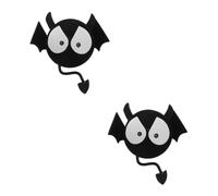 Amosfun 2pcs Cute Big Eyes Bat Car Antenna Topper Cartoon Vehicle Hood Ornament for Halloween Car Roof Decor Fun Aerial Ball Auto Accessories Stylish Dashboard Decoration