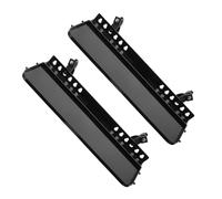 Amosfun 2pcs Detachable Tray Shelf Easel Shelf for Artists Black Rectangular Lightweight Sturdy Plastic Metal Construction Painting Accessories Organiser for Advertising Display Stand Art