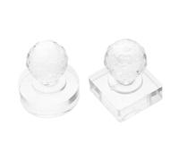 Amosfun 2pcs Eyeshadow Pressing Stamp and Applicator Tools for Makeup Palette Repair, Plastic Square round Shape, Boost Efficiency for DIY Enthusiasts and Business Trips