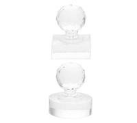 Amosfun 2pcs Eyeshadow Pressing Tools Makeup Depotting Containers DIY Press Stampers Square 9-grid round 27mm Crystal Palette Repair Tools for Powder Pressing