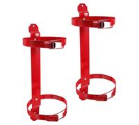 Amosfun 2pcs Fire Extinguisher Bracket for Wall Mounting, Heavy Duty Iron Material with Wear Resistance, Universal Compatibility Fire Extinguisher Holder for Boats and Commercial Venues