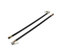 Amosfun 2pcs Flexible Air Pump Replacement Hoses for Motorcycle and Car Tire Inflation Alloy Rust Connector Tight Seal Lock Chuck Portable and Easy to Use Inflator Tubes