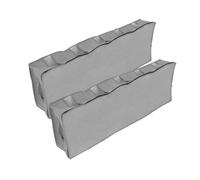 Amosfun 2pcs Foldable Grey Non Woven Under Bed Storage Bag with Transparent Window Lightweight Clothing Organizer Case with Strong Zip for Dustproof Moisture Resistant Storage in Bedroom