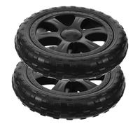 Amosfun 2pcs Foldable Snowflake Pattern 6-inch Shopping Cart Replacement Wheels for Grocery Trolley, Heavy Duty Utility Push Cart Wheels Suitable for Stairs and Foldable Shopping Bags