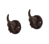 Amosfun 2pcs Funny Doggy Butt Shaped Cast Iron Decorative Wall Hook Vintage Style Coat Hook for Hats and Bags for Retro Home Decor and Key Hangers
