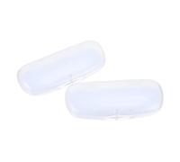 Amosfun 2Pcs Glasses Case Frosted PVC Eyeglasses Storage Box Simple Practical Sunglasses Protector Scratch-Resistant Spectacle Case 15.5X6.5X3.5CM