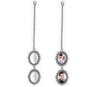 Amosfun 2pcs Graduation Photo Charms Photo Frame Pendant for DIY Crafting Custom Graduation Tassels Unique Hanging Decorations for School Prom and Special Occasions