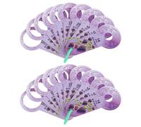 Amosfun 2pcs Grape Diameter Measuring Tool Plastic Caliper with One-handed Operation for Fruit Size Measurement at Farmer Markets and Outdoor Use, Purple Circular Gauge for Accurate