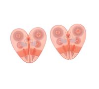 Amosfun 2pcs Heart-shaped Correction Tape for Students, 5mm X 6m Typo Correcting Roller Tape with Self-adhesive Invisible Cover for School and Office Use Random Style