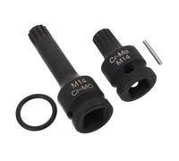 Amosfun 2pcs Heavy Duty Brake Caliper Socket Steel Brake Cylinder Screw Removal Tool Kit Compact and Portable for Cars and Trucks