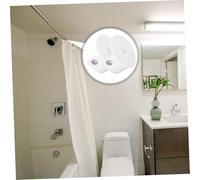 Amosfun 2Pcs Heavy Duty Curtain Pole End Brackets White Wall Mount Rod Holders Corrosion Resistant Curtain Rod Support for Shutter Panels and Closet Poles