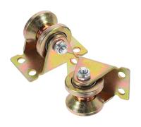 Amosfun 2pcs Heavy Duty Small Pulley Block Silent Rope Pulley Wheels for Track Wall Ceiling Mount DIY Material Handling and Lifting Projects