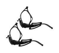 Amosfun 2pcs Helmet Strap Replacement with Easy Adjustment and Impact-reducing Design, Black Plastic Hard Hat Accessory for Adventure and Cycling Safety