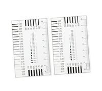Amosfun 2pcs High Precision Flaw Detection Ruler Transparent Scale Defect Measurement Chart for Surface Crack Analysis and Spot Detection Lightweight Inspection Tool for Photography and