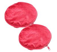 Amosfun 2pcs Hot Water Bottle Cover with Anti-scald Flannel Case, Soft Skinfriendly round Hand Warmer Pouch with Zipper Closure for Efficient Heat Insulation, for Winter the Go
