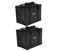 Amosfun 2pcs Insulated Thermal Food Carrier Bag Large Capacity Braided Coating Grocery Bags with Aluminum Foil Lining Portable Reusable Cooler for Picnic Shopping Travel Beach Work School