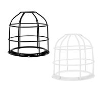 Amosfun 2pcs Iron Lamp Guard Frame Light Bulb Covers with Easy Installation and Versatile Compatibility, Protective Metal Cage Lampshade for Industrial Lighting in Warehouses and Cafes